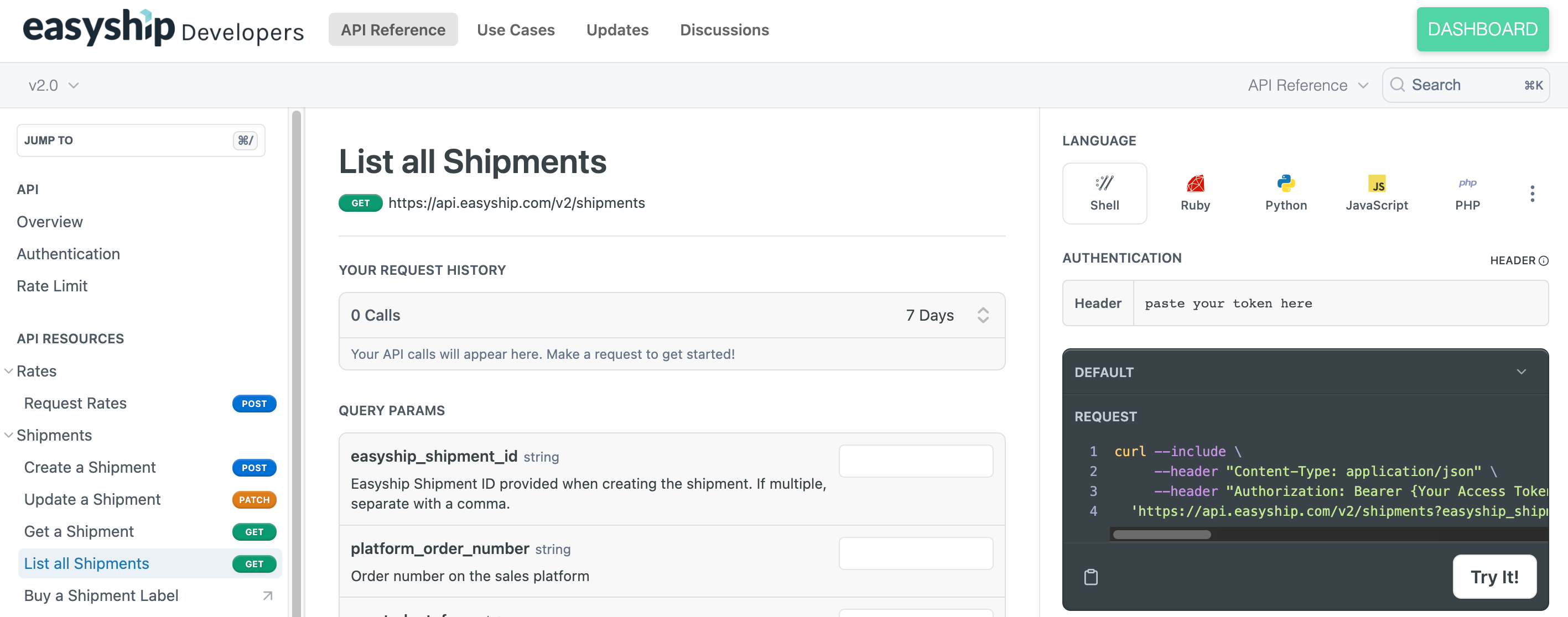 Easyship API