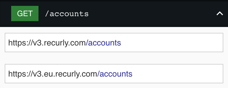 Recurly API Request Parameters