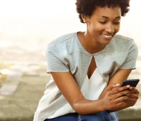 Woman using Phone