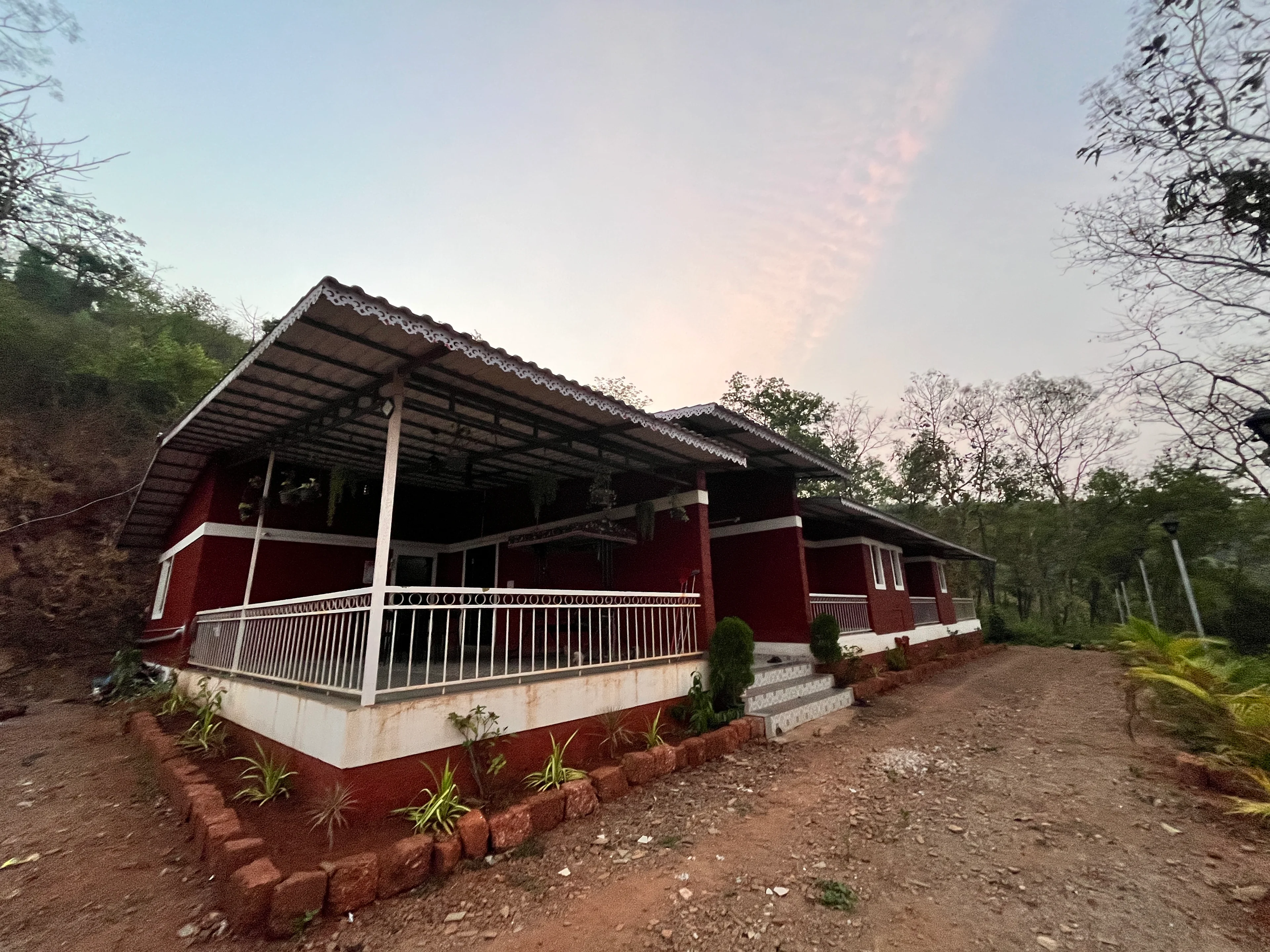 Blossom Retreat farmstay building — 5-acre wellness retreat in Chiplun, Konkan coast, Maharashtra, India