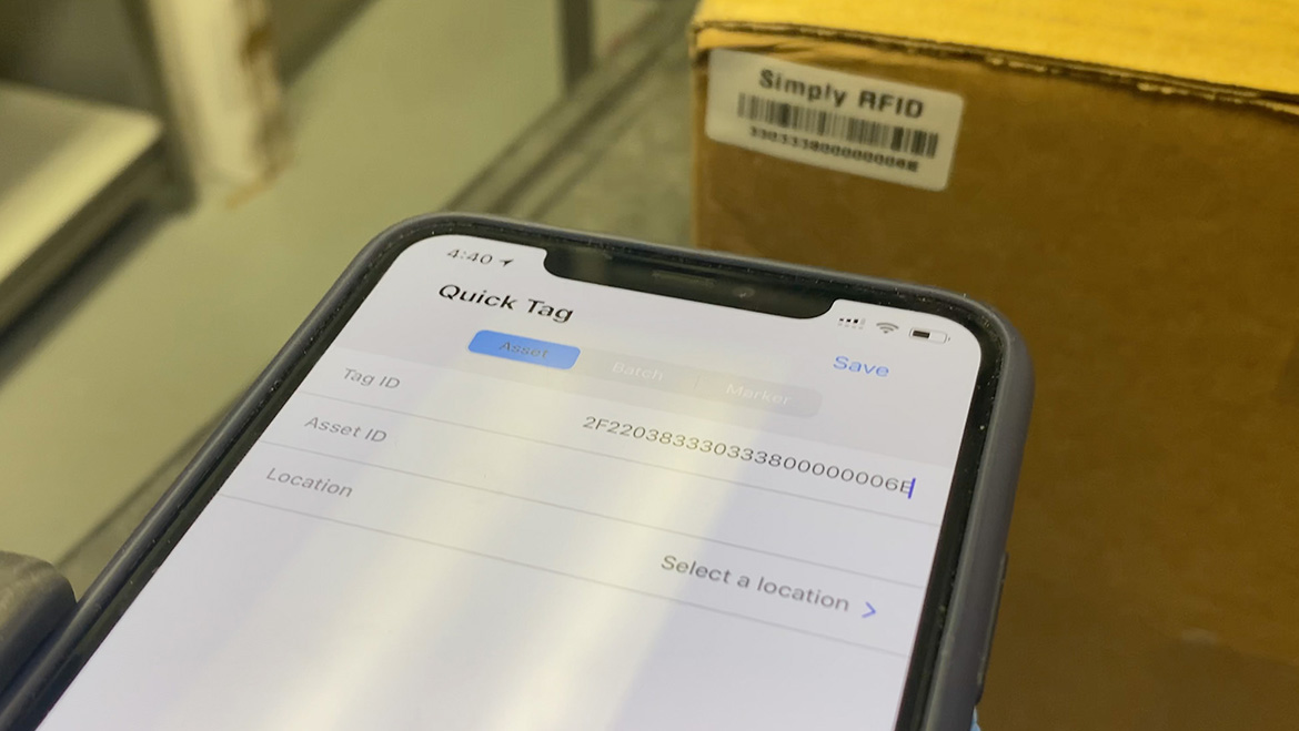 Commission RFID tag to the item