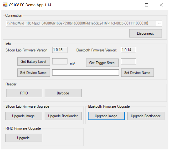 Upgrade Bluetooth Firmware