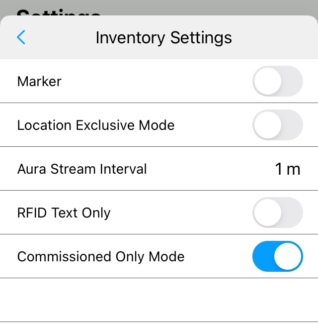 Inventory Settings