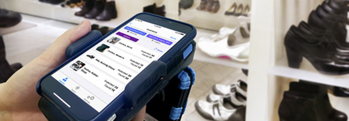 Wave RFID Retail Inventory System Handheld Image With Shoes