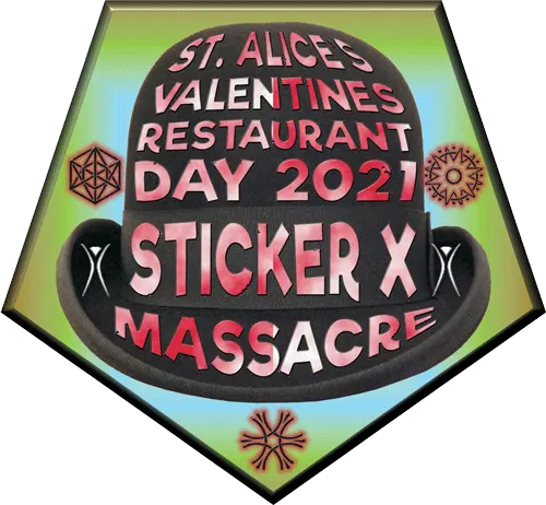 St. Alice's Valentine's Restaurant Day Sticker Swap