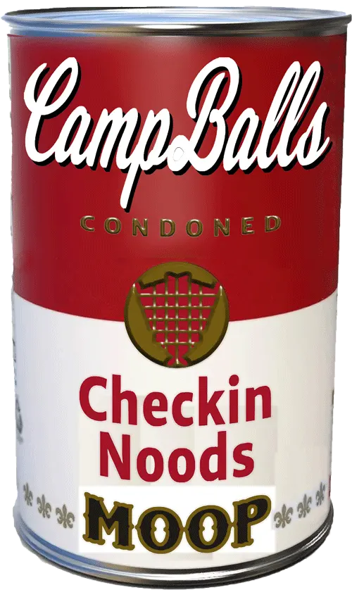 Camp Balls Soup Can