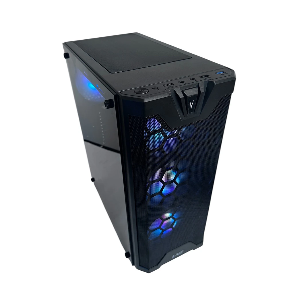 LNZ Y11 4 Fan ARGB Glass Tempered Black Case