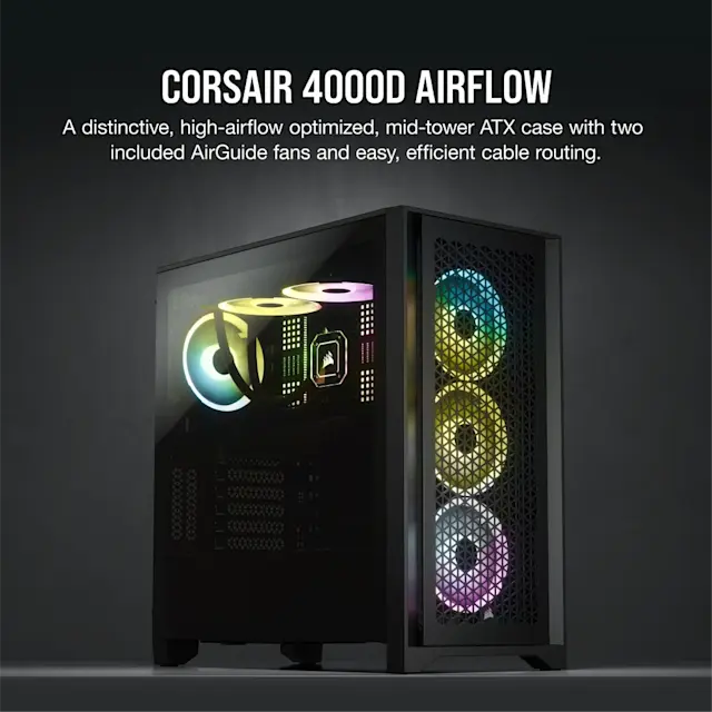 Corsair 4000D With 3 Fans Black