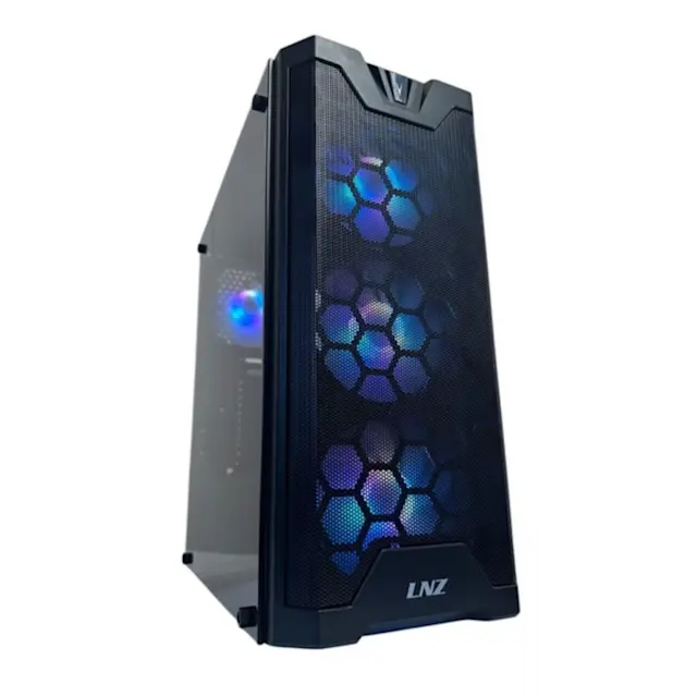 LNZ Y11 4 Fan ARGB Glass Tempered Black Case