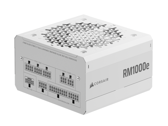 Corsair Rm1000e 2025 1000W Platinum Full Modular Pcie 5.1 White