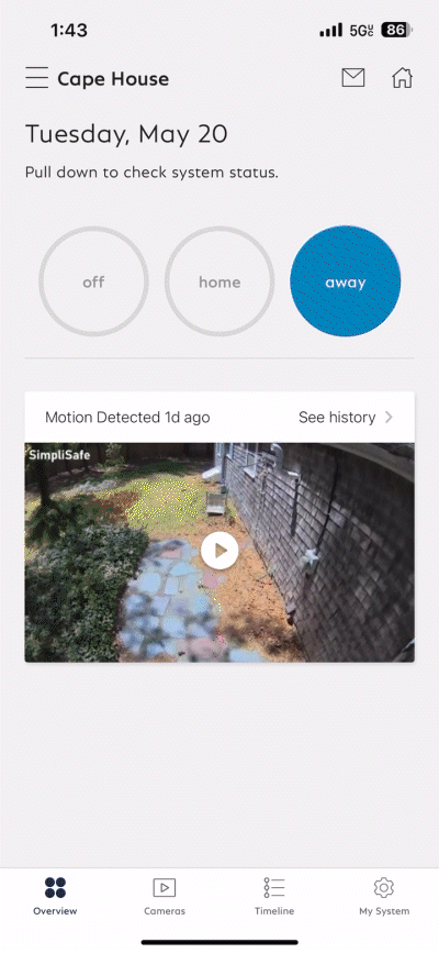 An animated GIF showing the steps listed below on how to reorder your camera.
