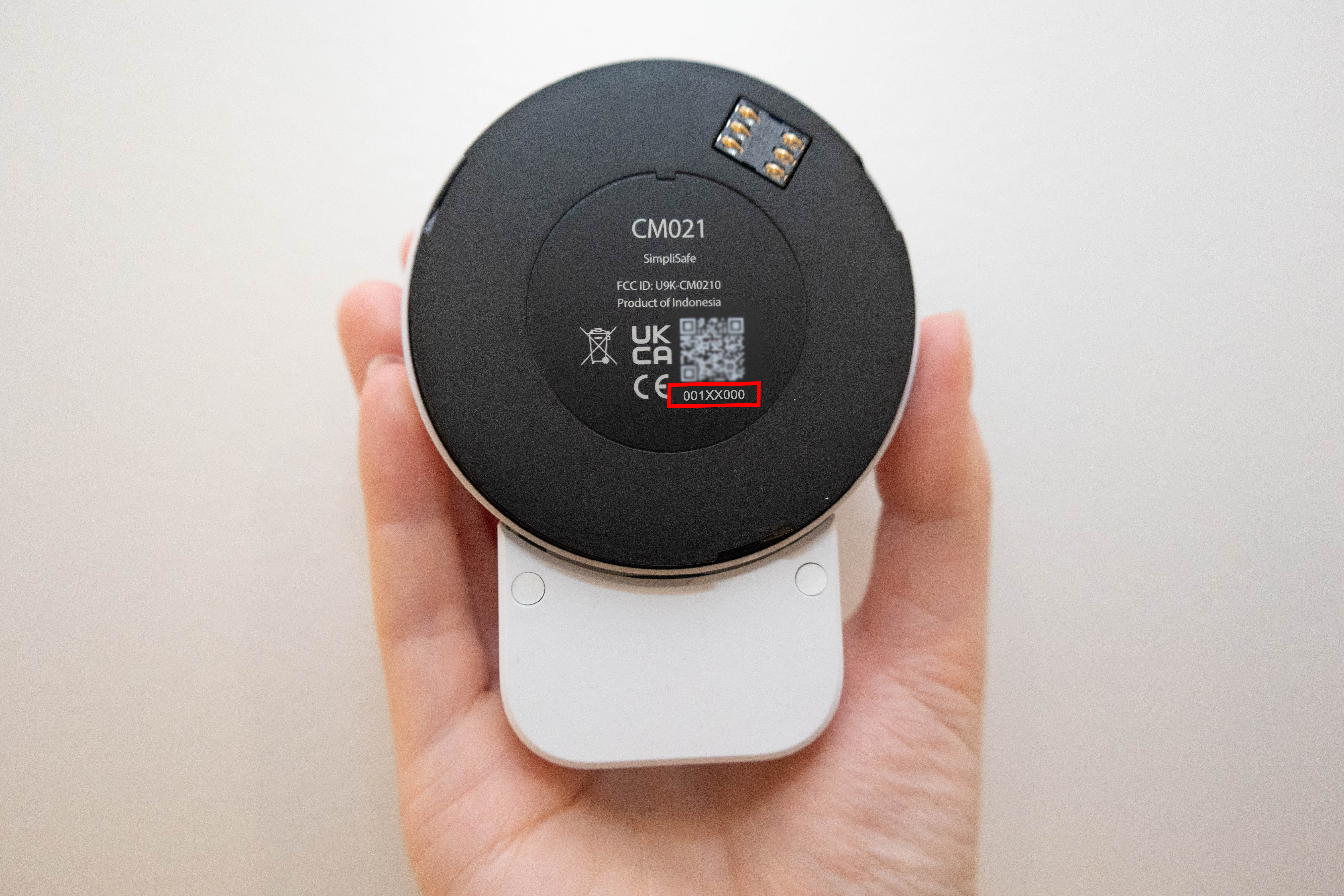 Serial number can be located on the back of the camera lens
