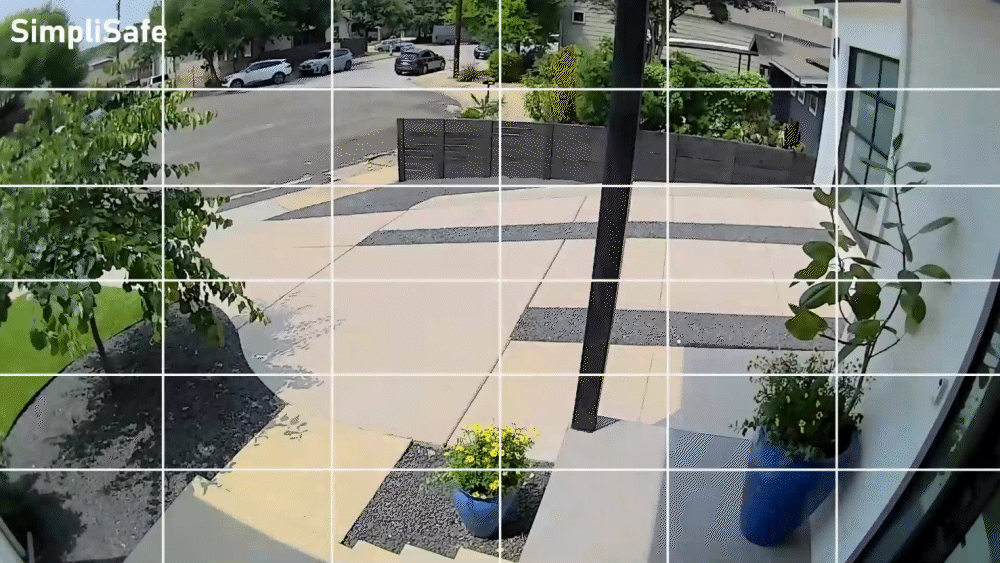 Activity zones for camera with zones in the left corner blocked