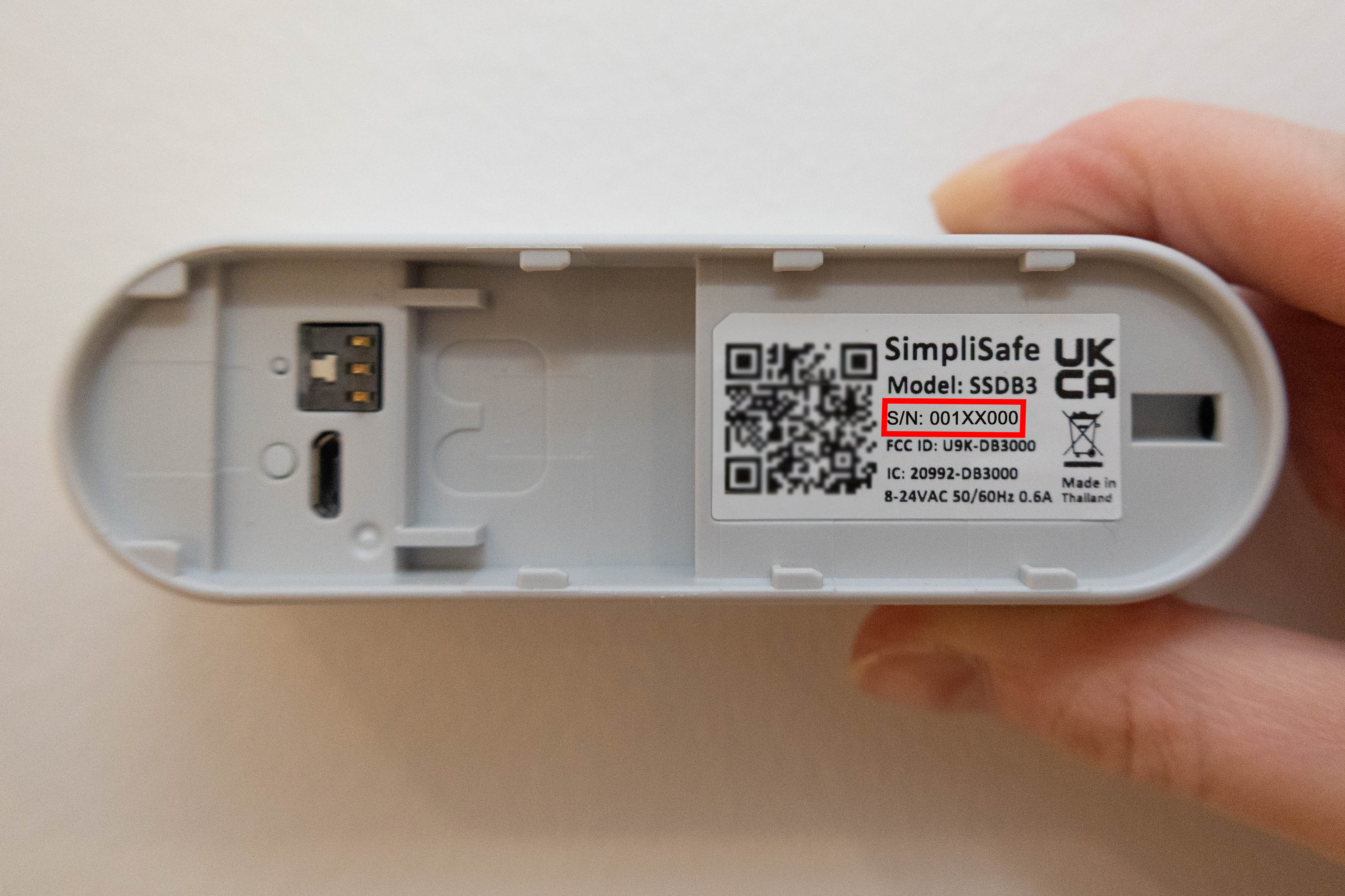 Serial number can be found on the back of the Video Doorbell Pro