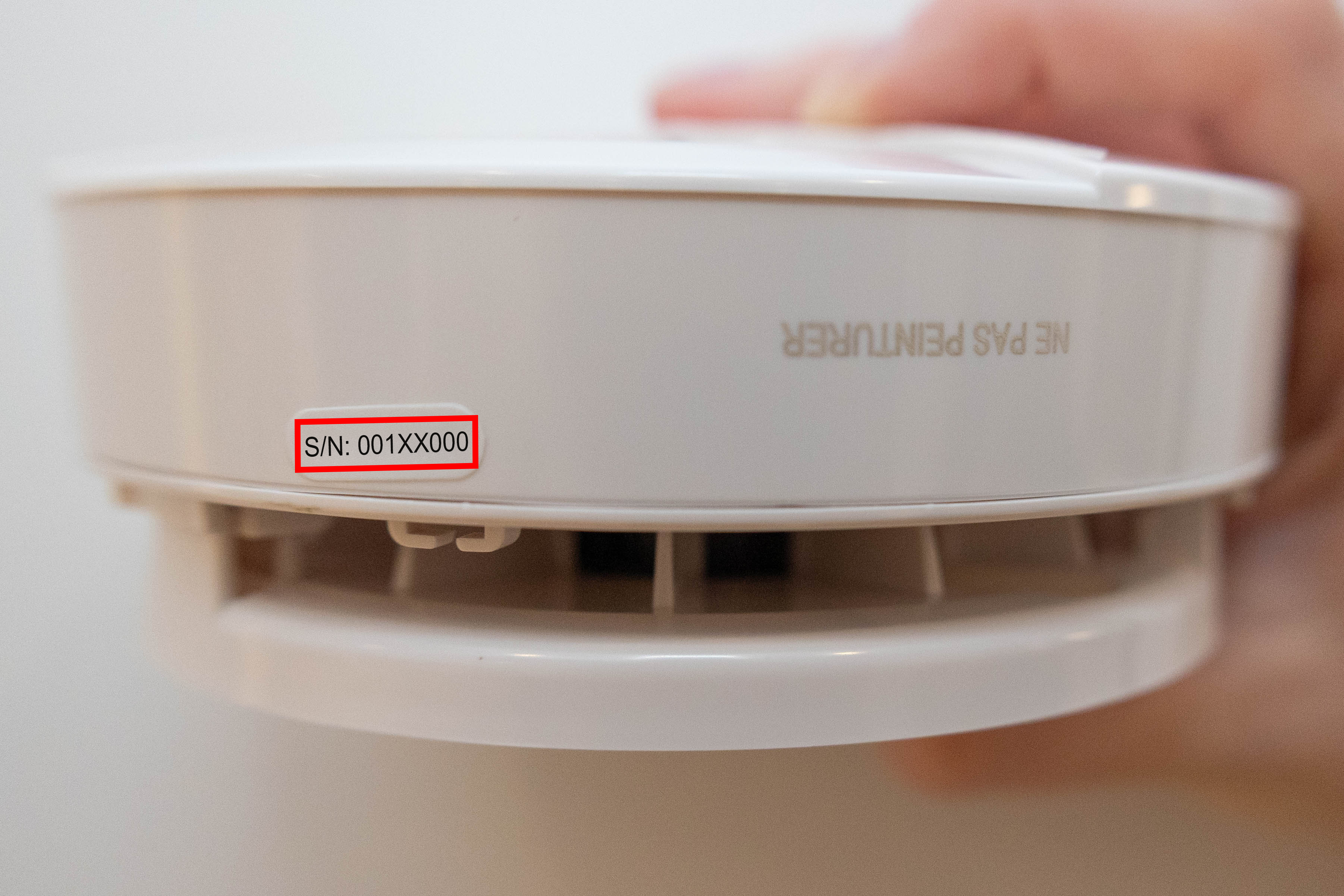 Serial number can be found on the outside of the device