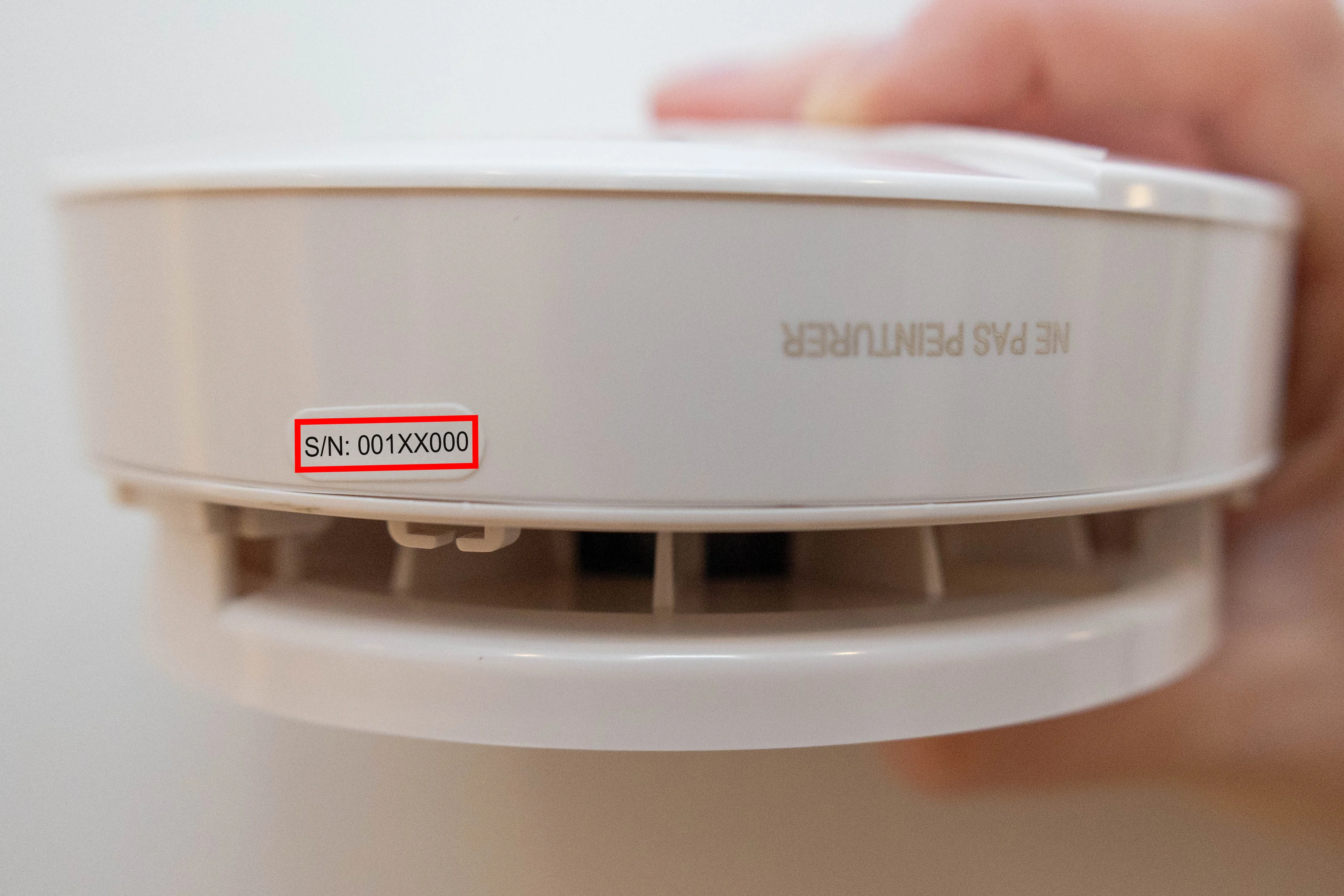 Serial number can be found on the outside of the device