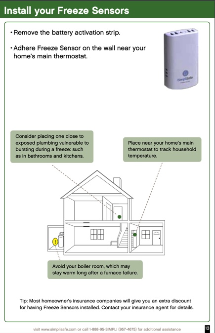 A manual for the Original Temperature Sensor that displays the installation instructions and provides tips on where to physically place the sensor within your home or business.