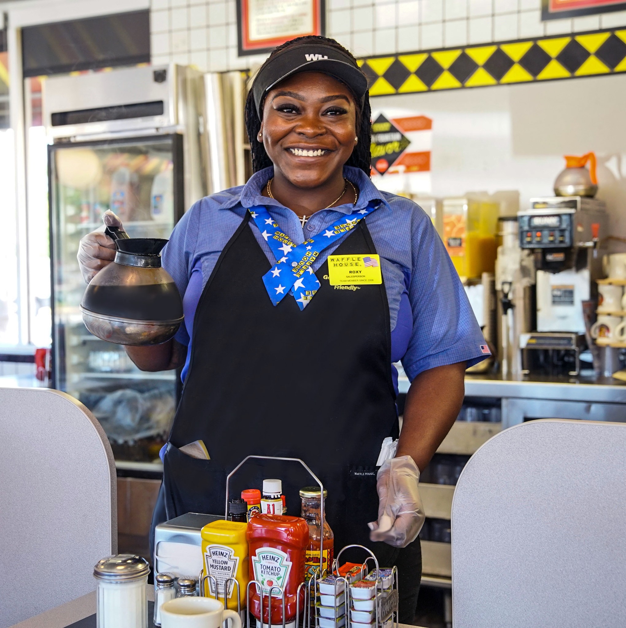Waffle House has kept its same look since opening in 1955 to bring a nostalgic breakfast feel.