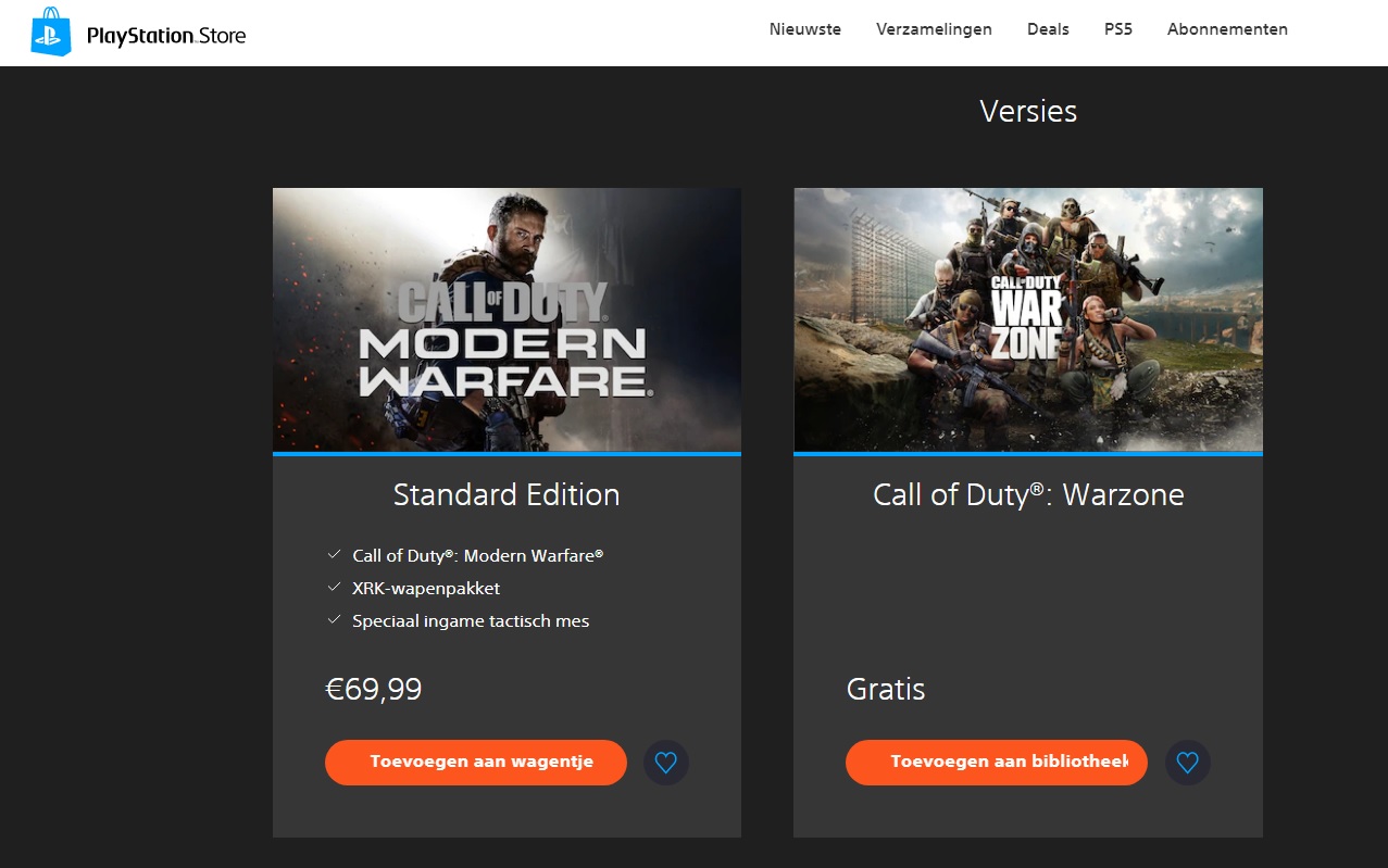 PlayStation Store - Warzone