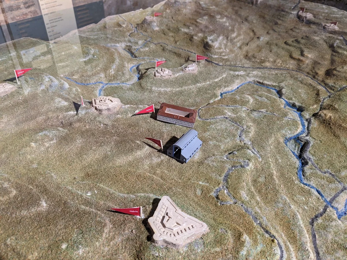 Relief model of the Edirne fortifications during the 1912–13 siege