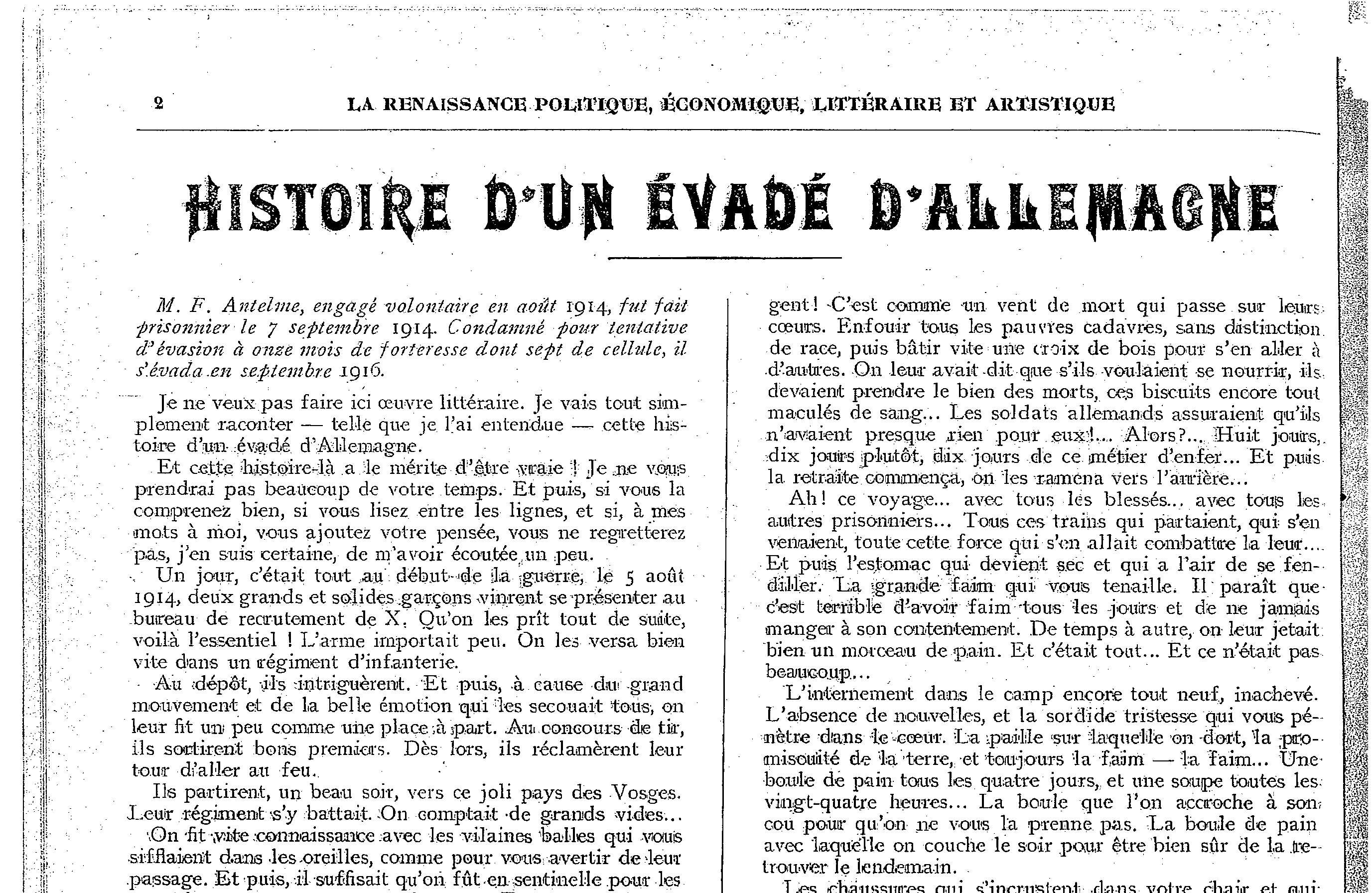 Escape from Germany: a prisoner’s tale