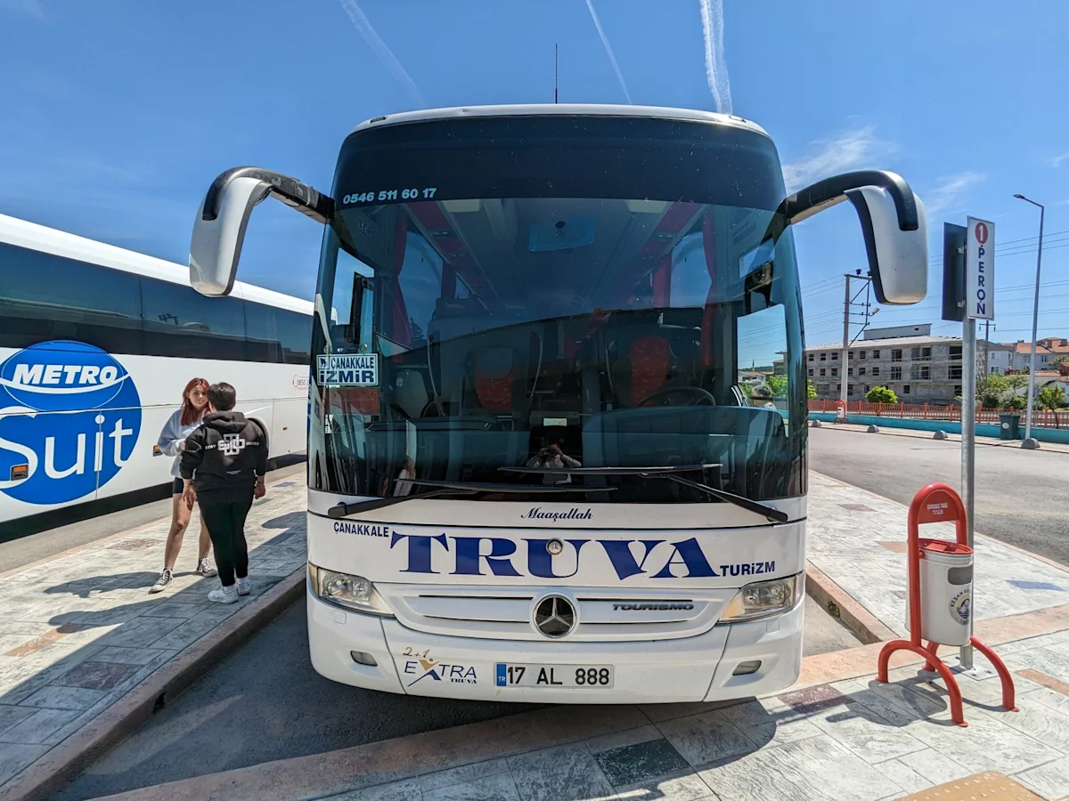 A Truva coach waiting at Keşan bus station