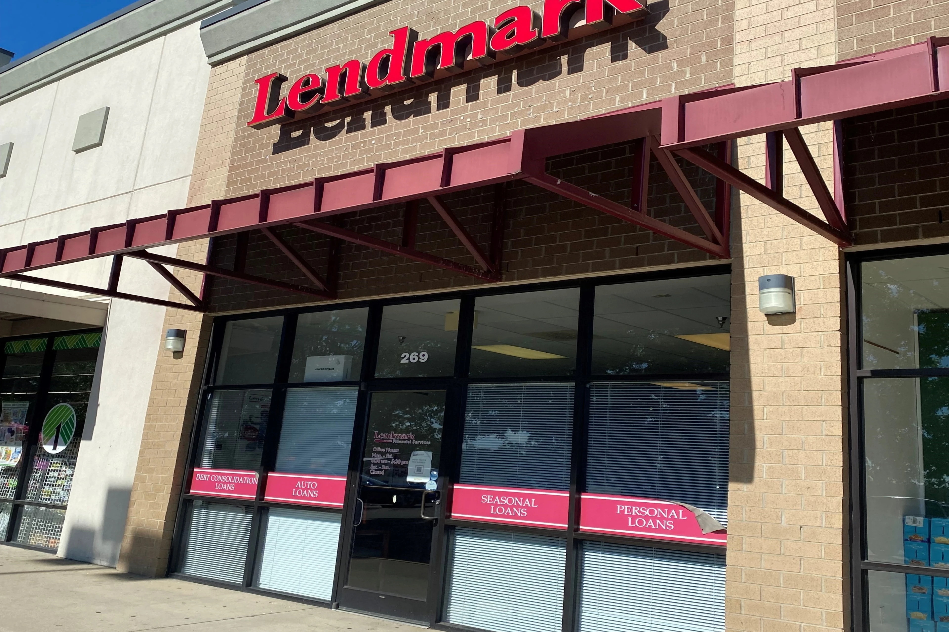 Exterior view of the branch location.