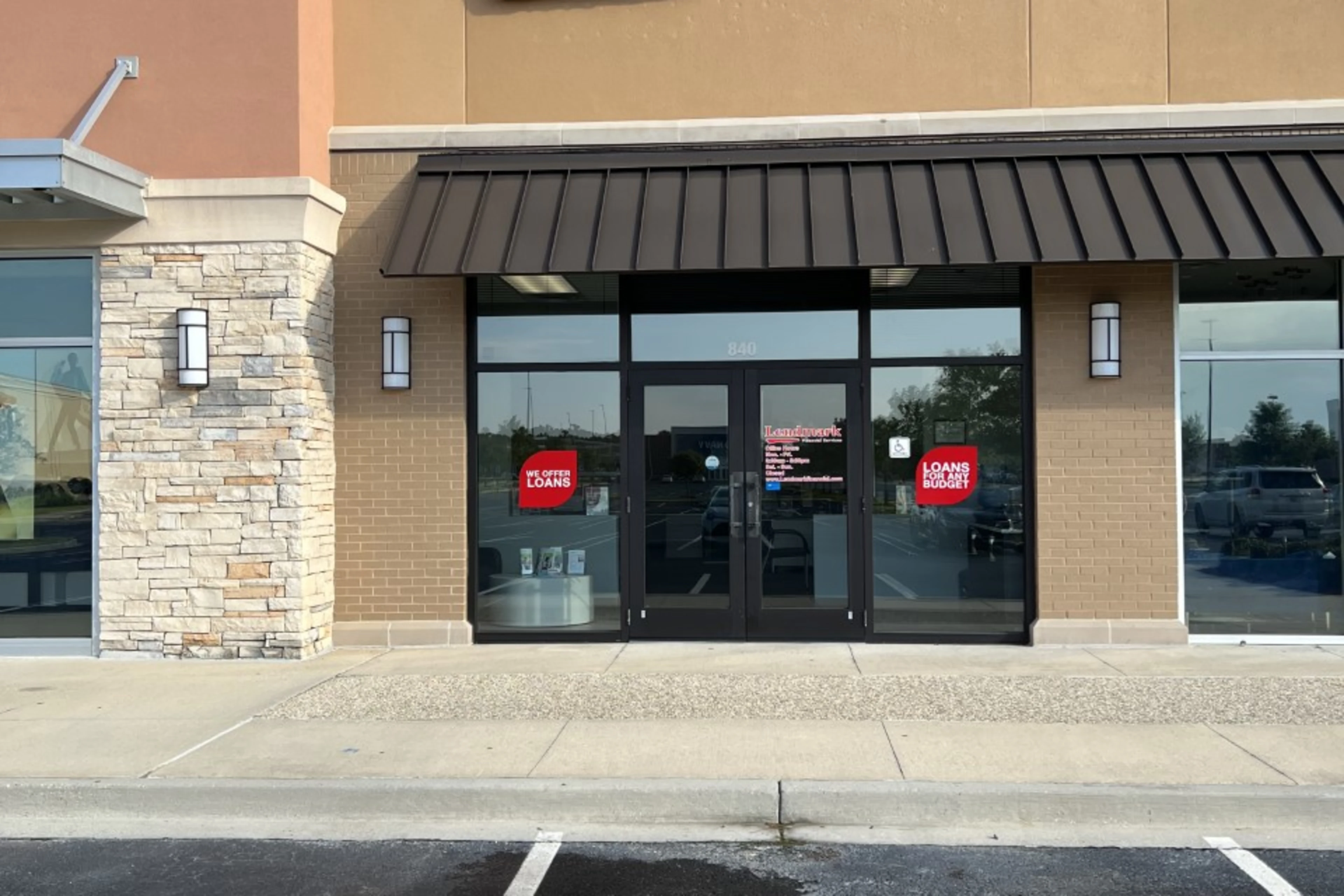 Exterior view of the branch location.