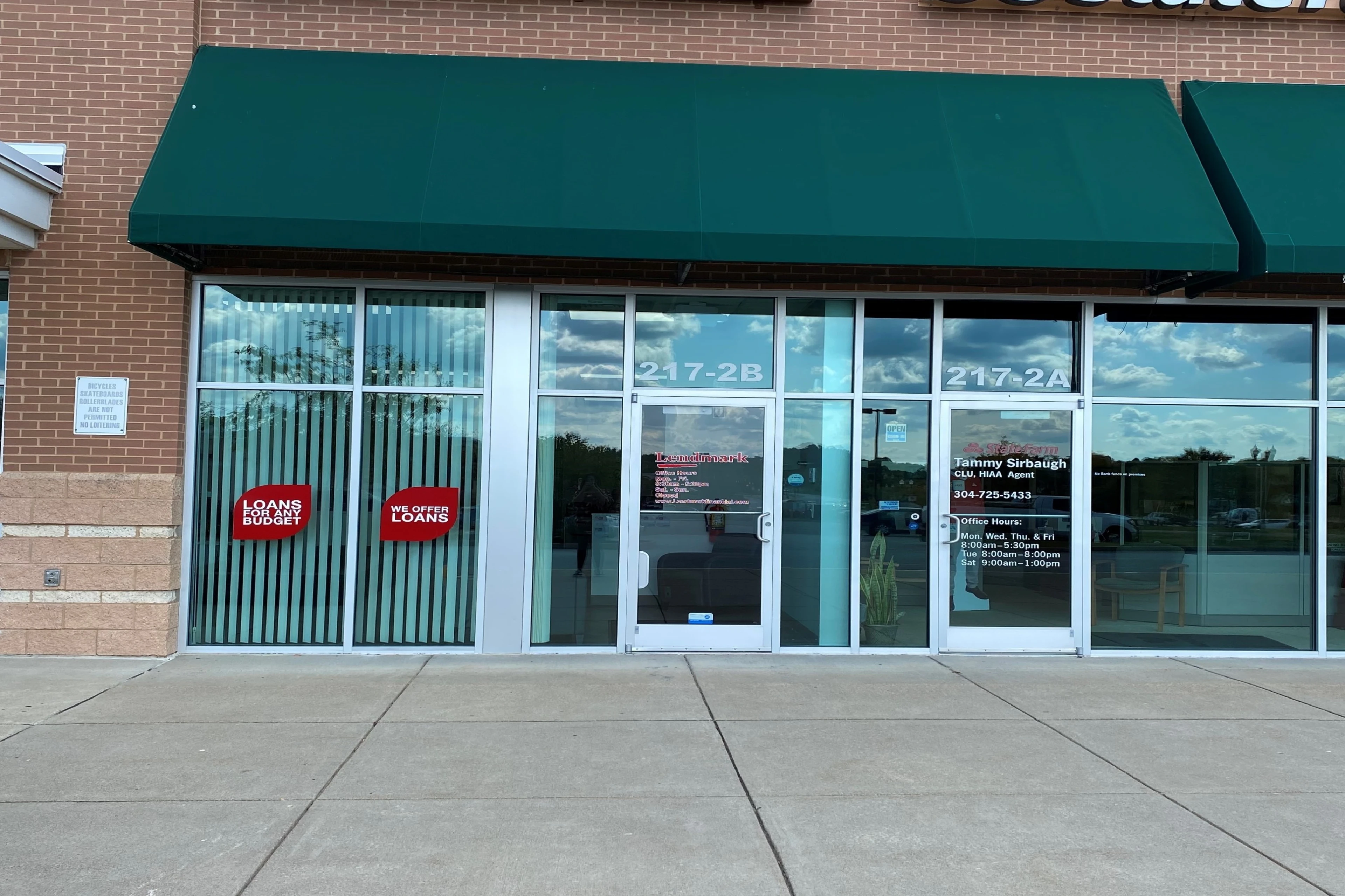 Exterior view of the branch location.