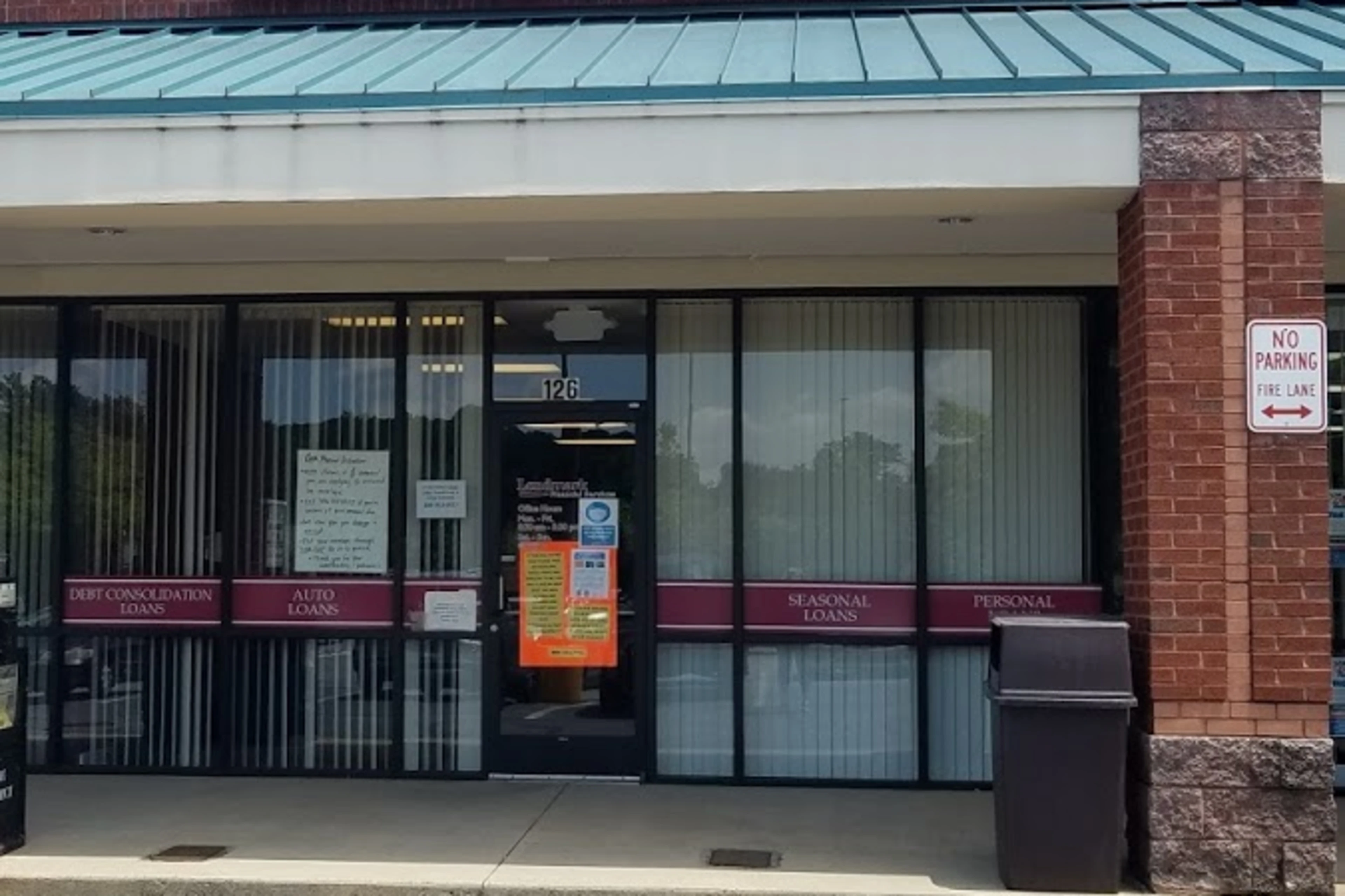 Exterior view of the branch location.
