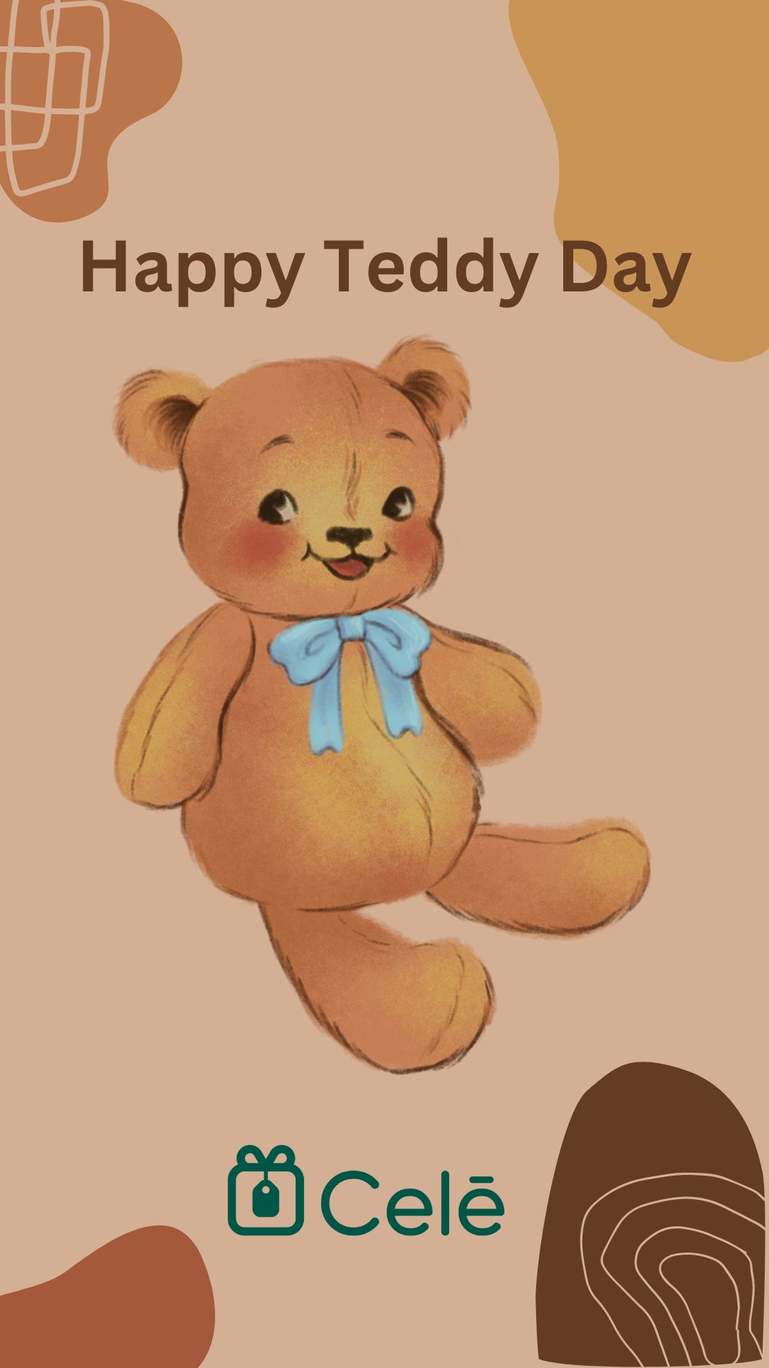 Beige Aesthetic Teddy Bear  Phone Wallpaper.jpg