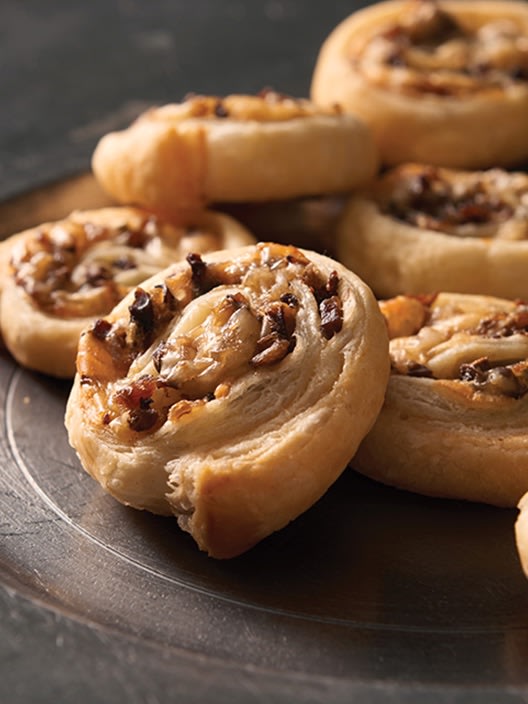 Mushroom Gruyère Puff Pastry Pinwheel Image