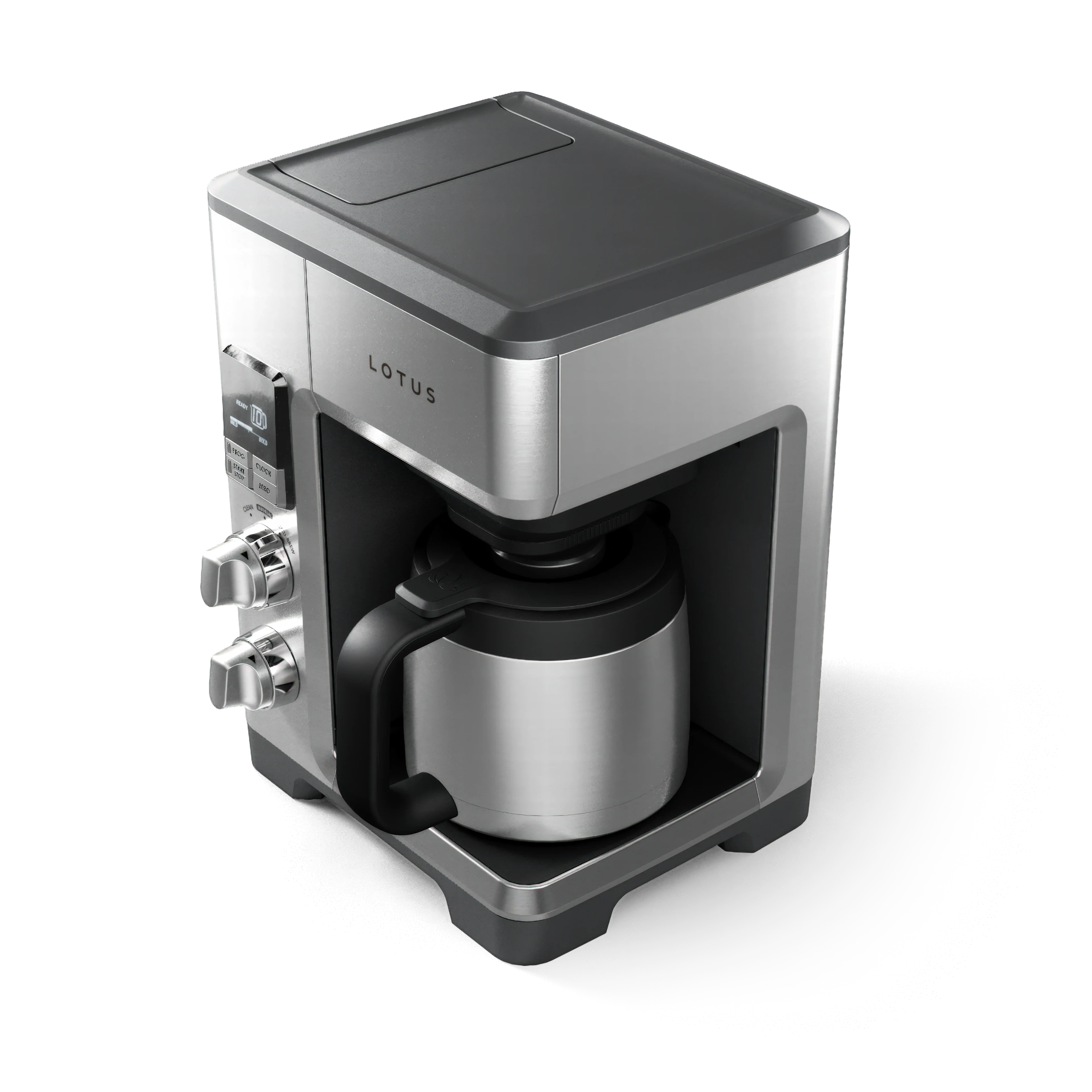 Angled view of the top drip™ coffee maker with grounds scale model ltsgr500