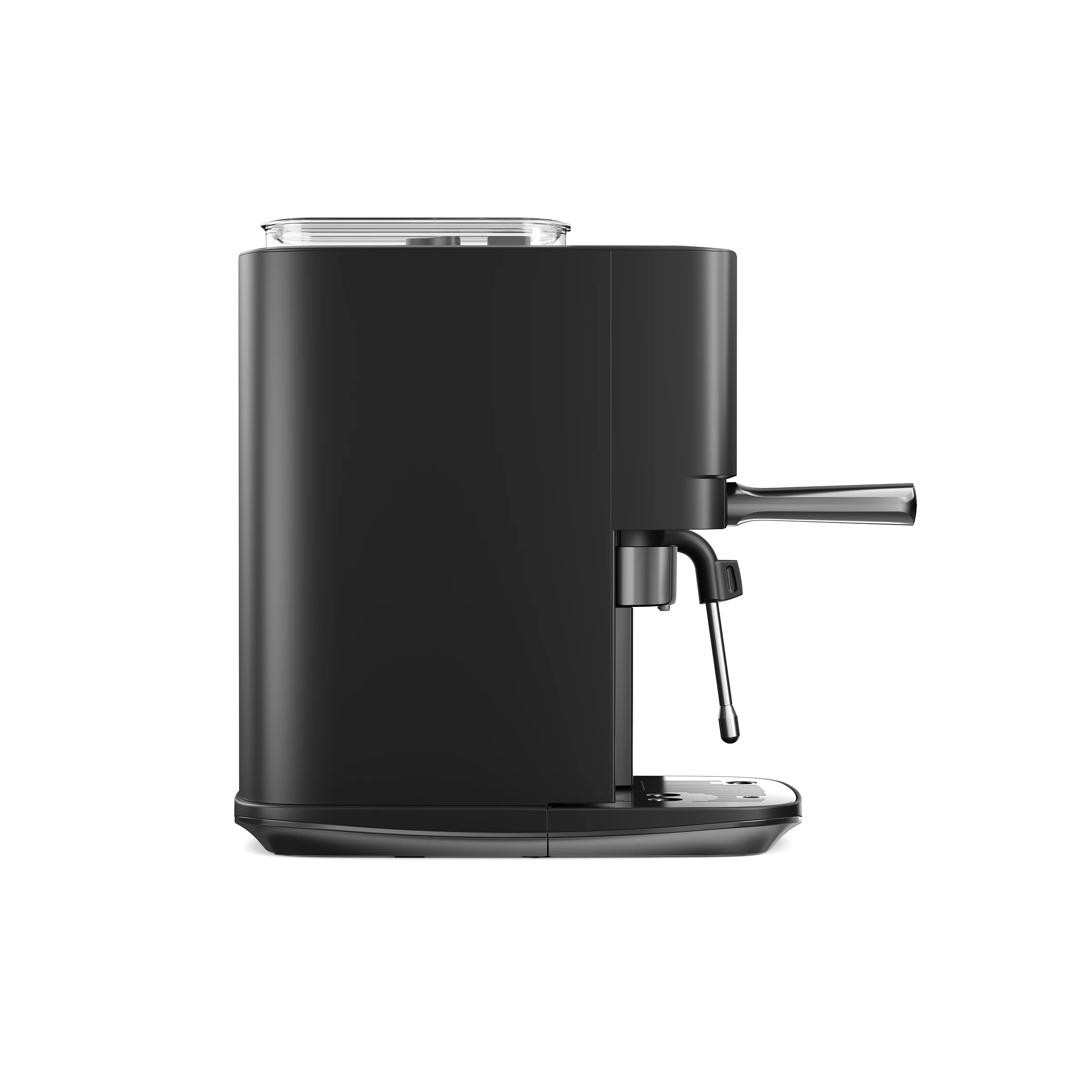 The Craft espresso machine in Obsidian, side view