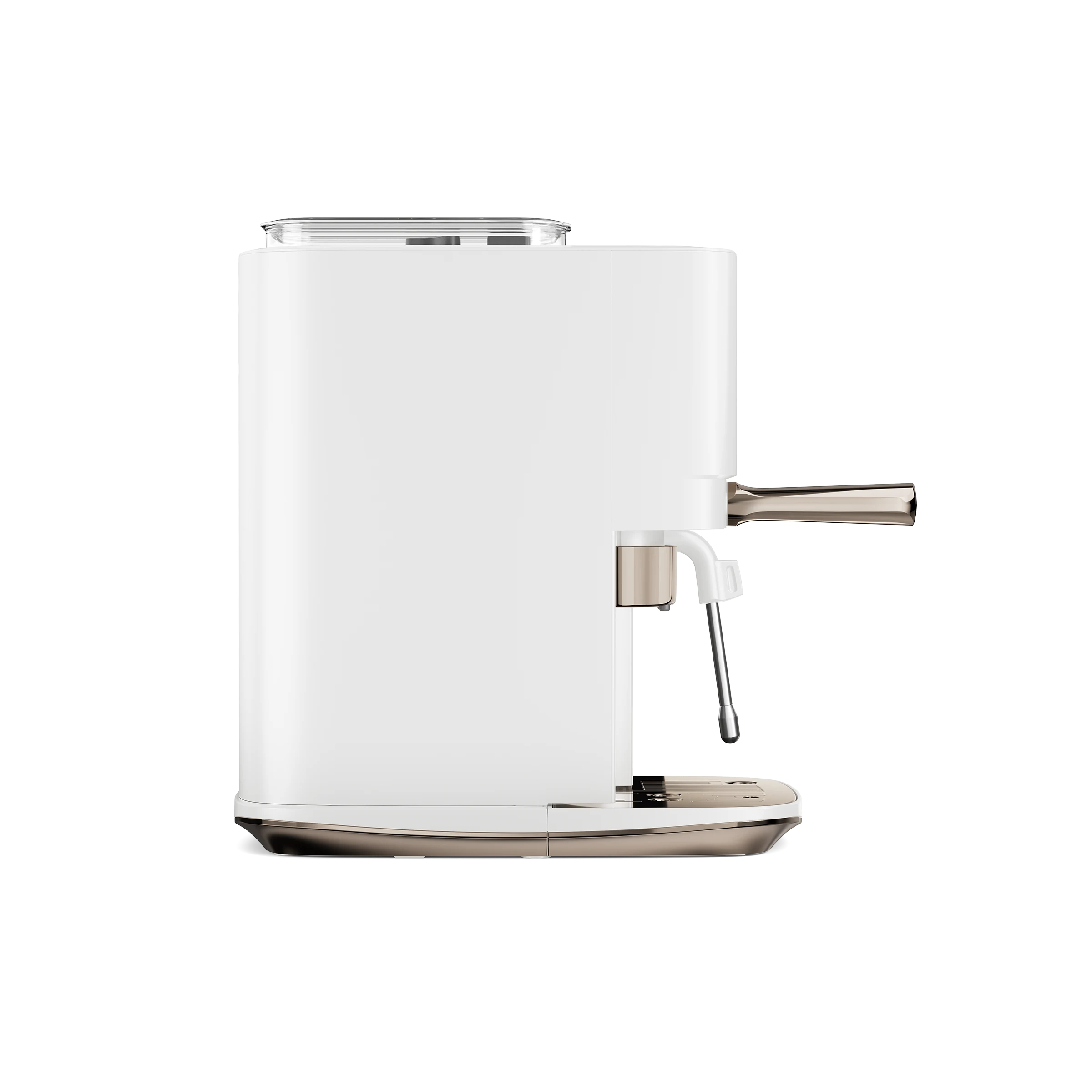 The Craft espresso machine in Alabaster, side view