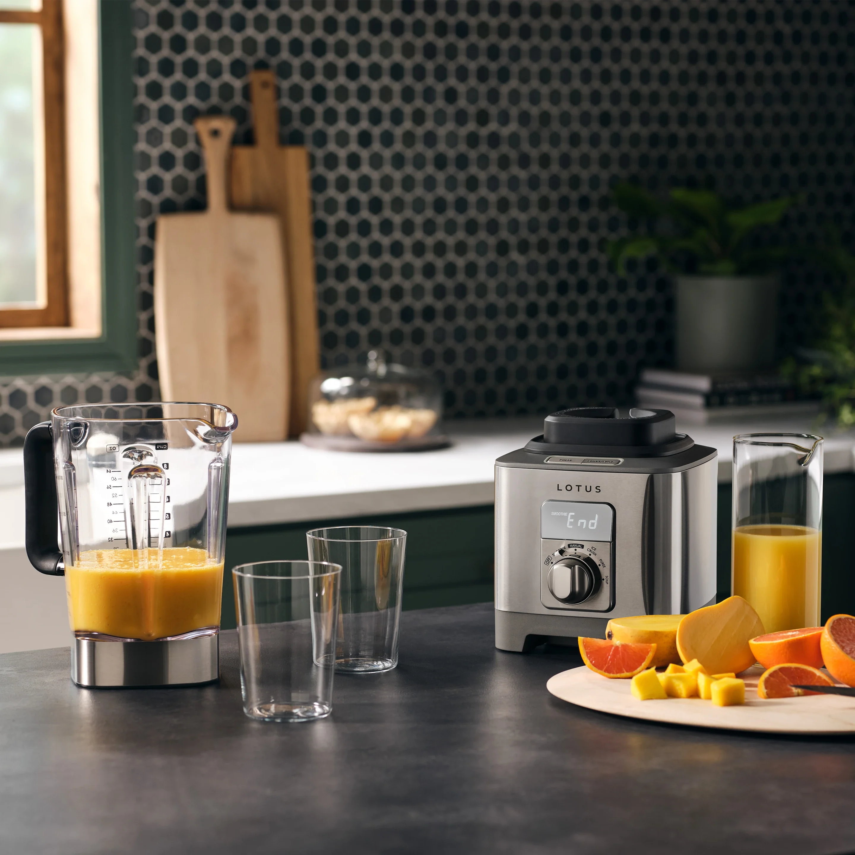 ltsbl500 high performance blender with sleek design blending a fresh green smoothie in a modern kitchen powerful countertop blender for healthy recipes