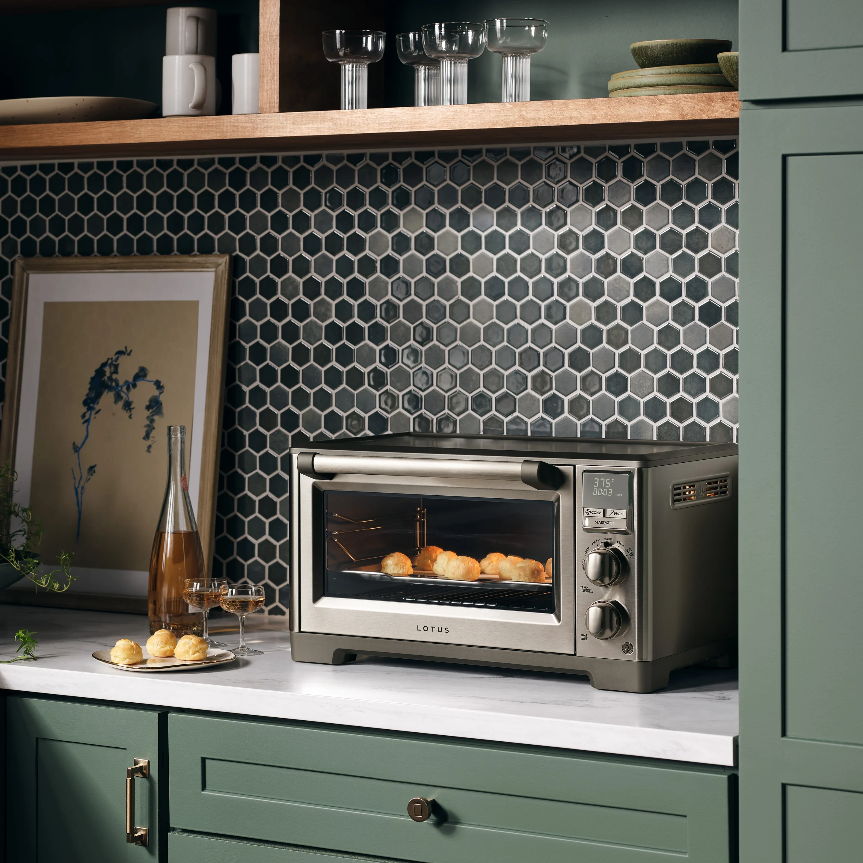 ltsco 500 modern built in air fryer oven with stainless steel finish in a contemporary kitchen setting professional grade cooking appliance for home chefs