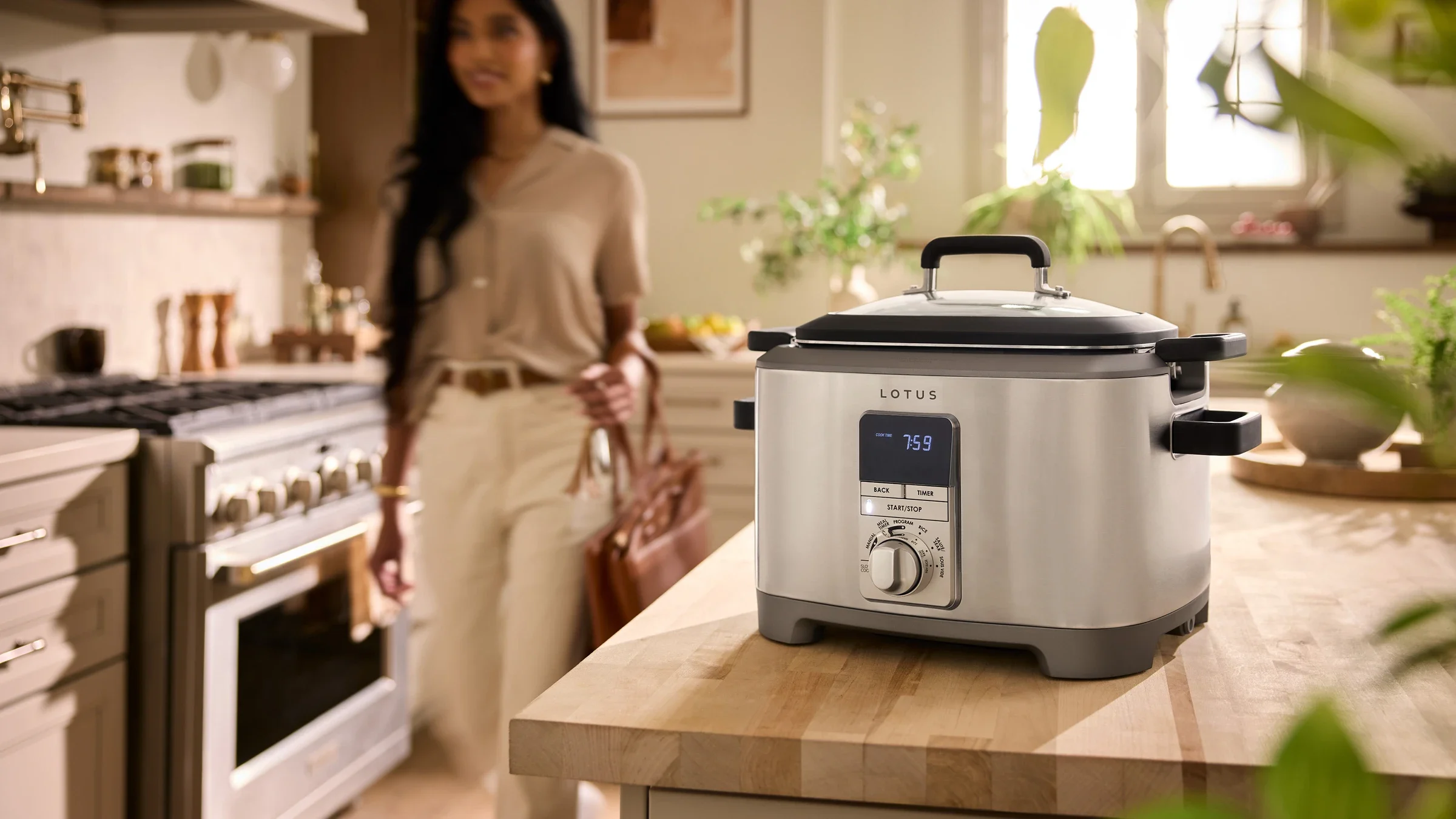 the sous™ advanced multi function cooker model ltssc500 in a modern kitchen