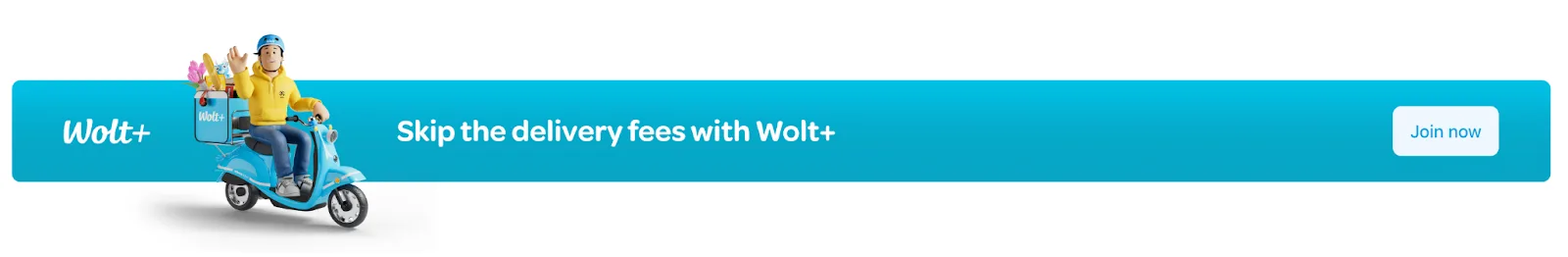 Wolt+ promotion banner