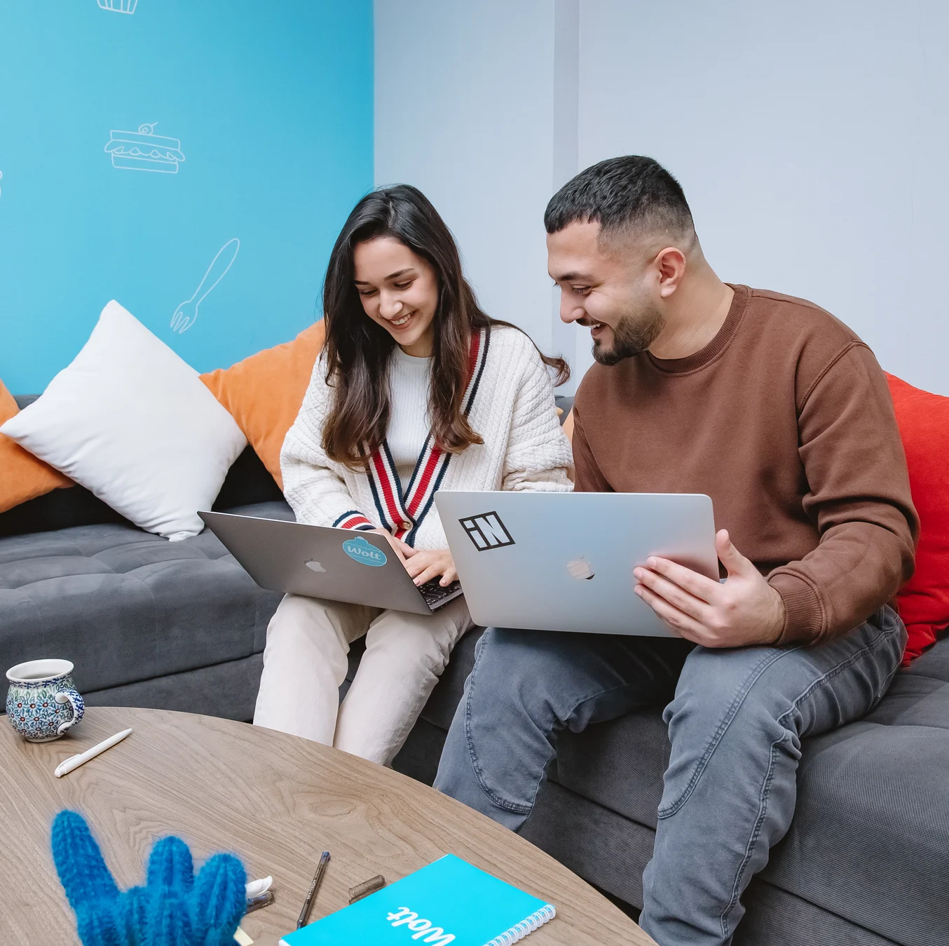 Square - working together, laptop, office