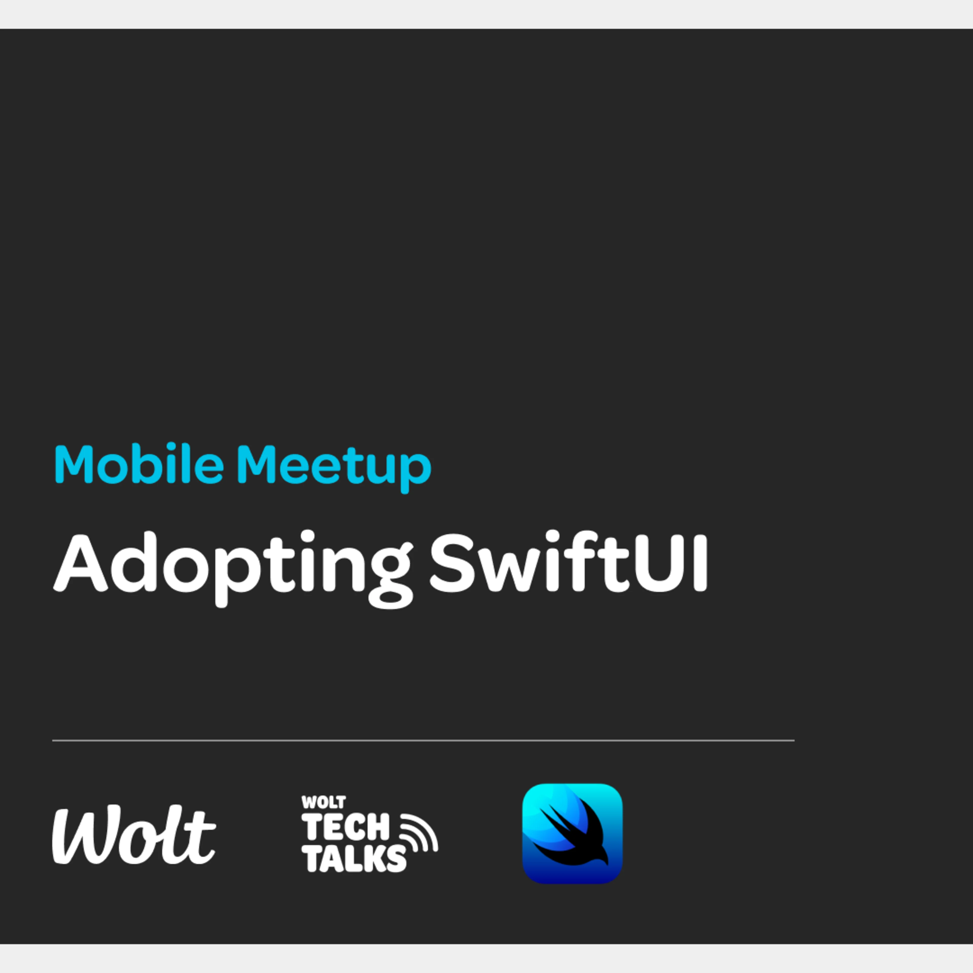 Meetup talk cover: Adopting SwiftUI