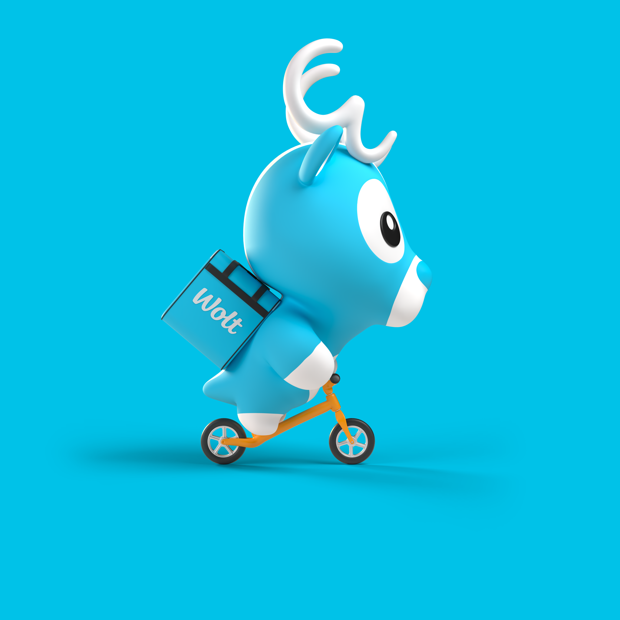 Yuho - biking, blue background