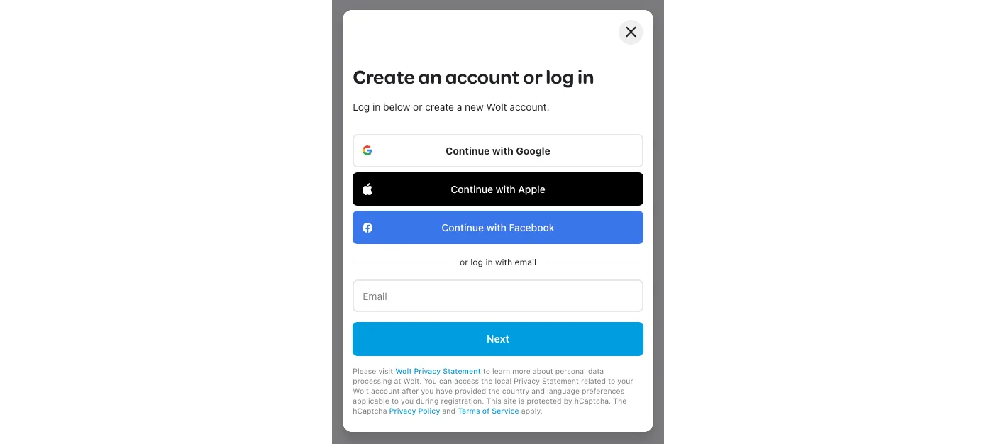 Create an Account or Log In