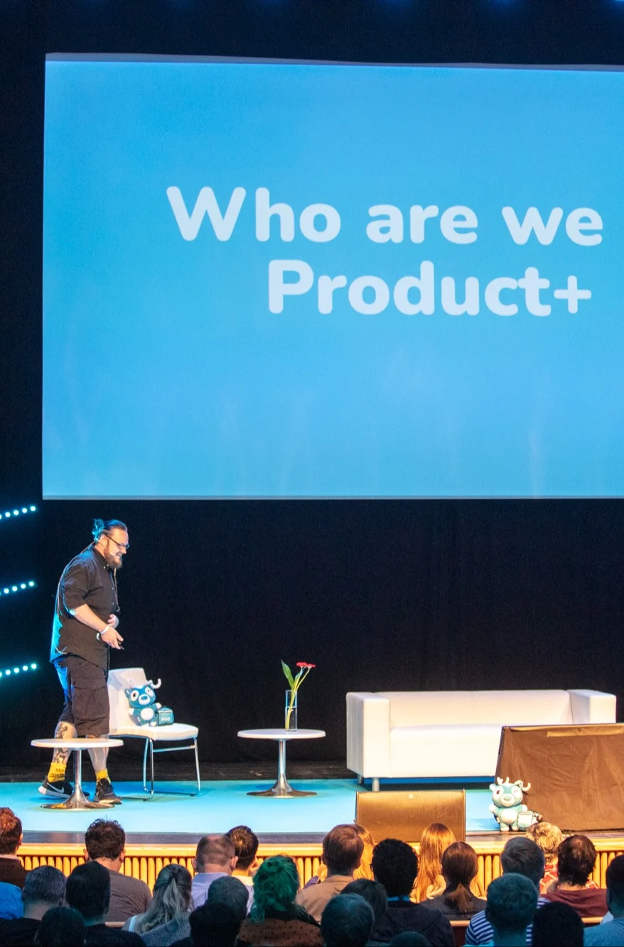 Product: product week, niilo, vincent, on stage, presentation