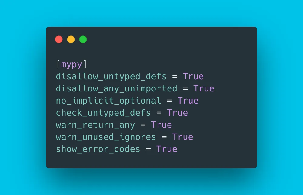 Professional-grade mypy configuration