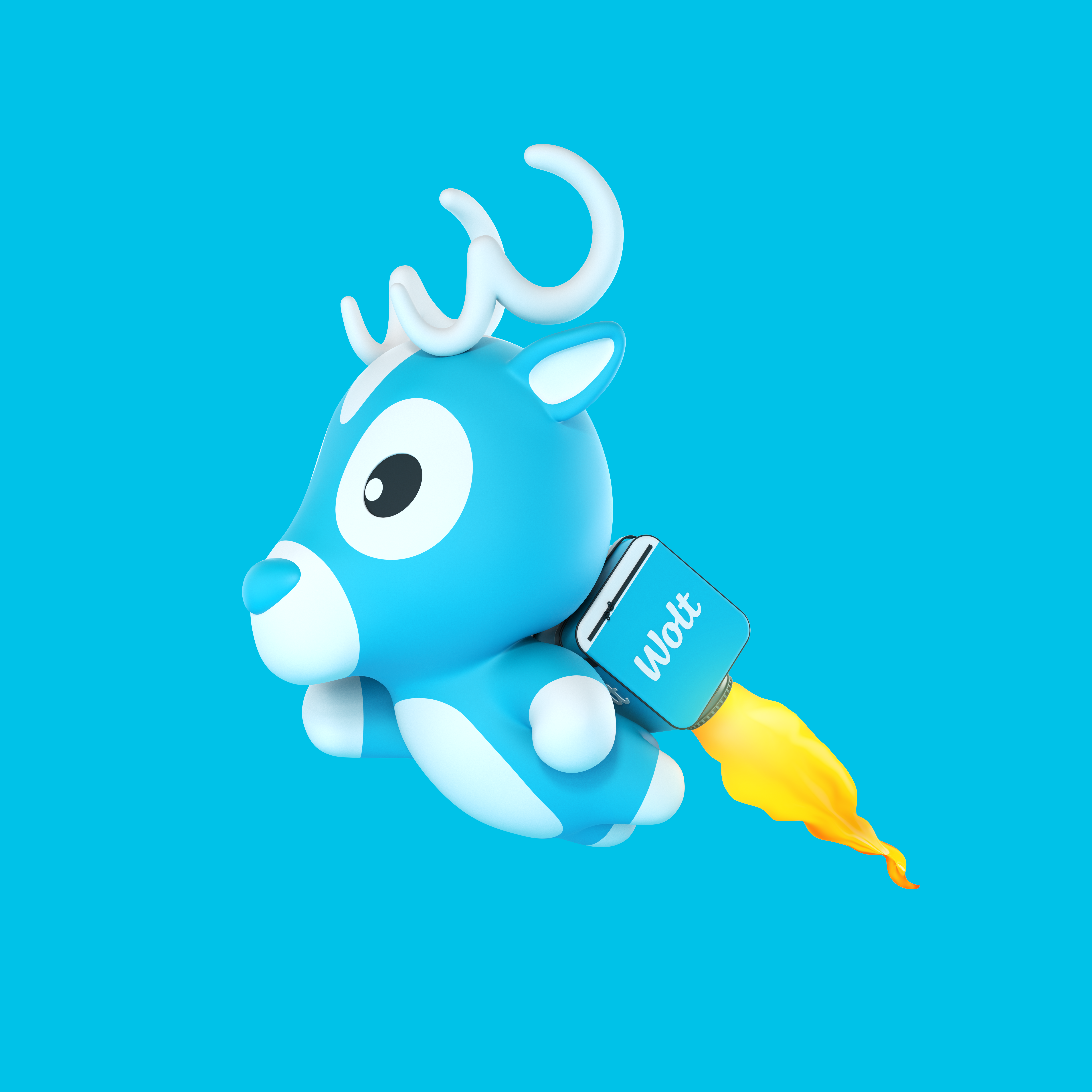 Yuho - rocket, blue background