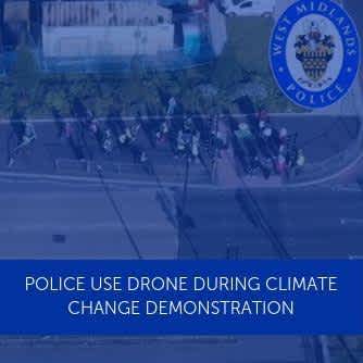 WATCH: Police Use Drone During Climate Change Demonstration
