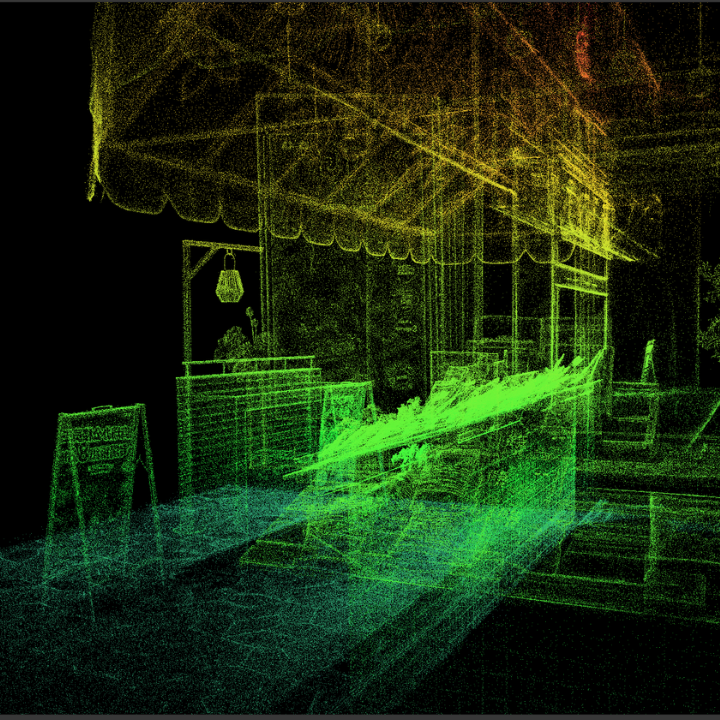 XGRIDS L3 true-colour point-cloud data.