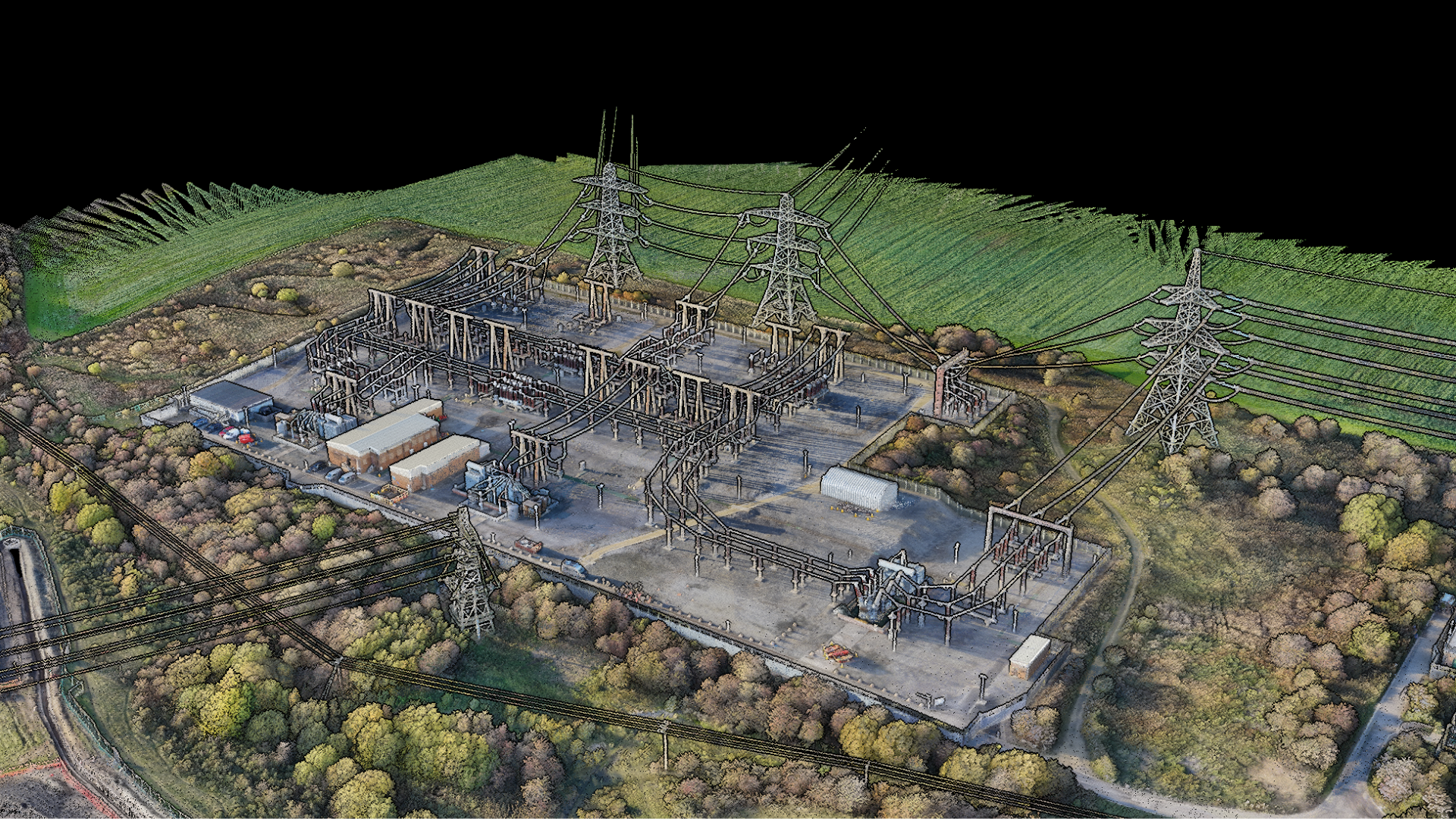 Detailed substation inspection: DJI Zenmuse L3 drone LiDAR