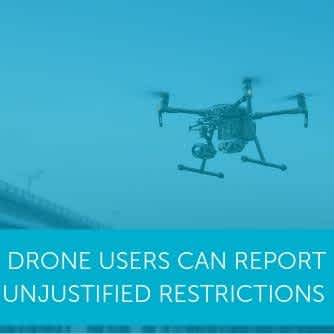 Drone users can now report unjustified restrictions